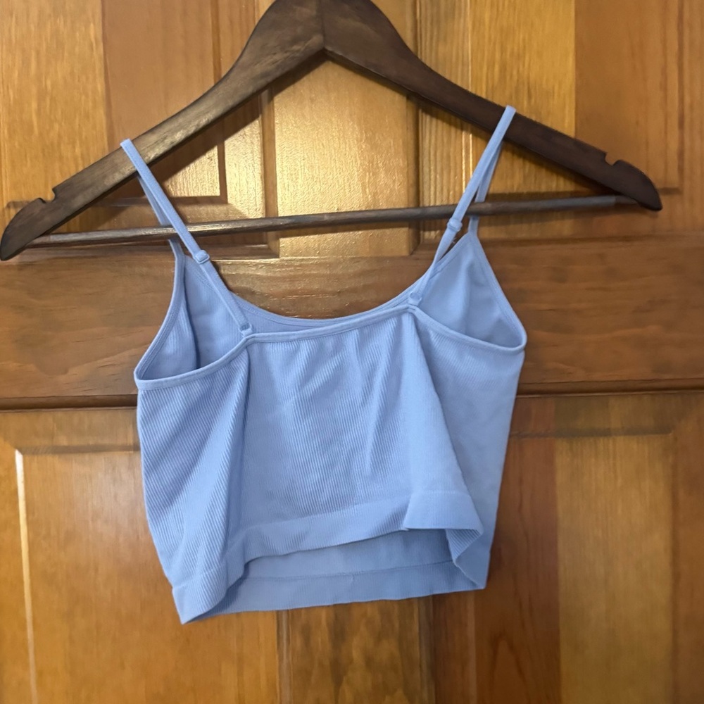 Wild Fable Ribbed Camisole Cropped Tank Womens Sz Small Purple/Blue Fitted Layer - Picture 4 of 5